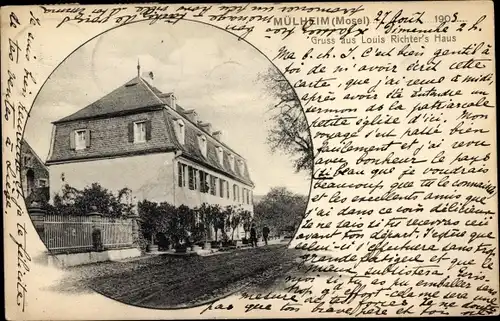 Ak Mülheim a.d. Mosel, Louis Richters Haus, Richter & Co. Weingutsbesitzer