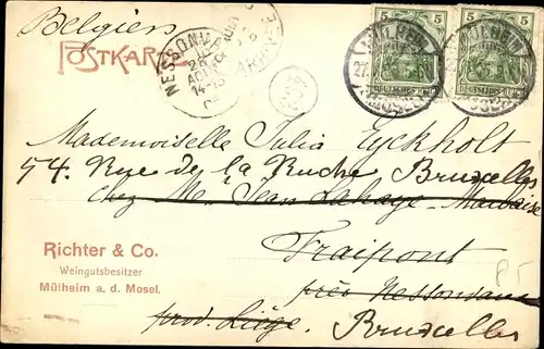 Ak Mülheim a.d. Mosel, Louis Richters Haus, Richter & Co. Weingutsbesitzer