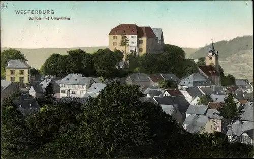 Ak Westerburg im Westerwald, Schloss mit Umgebung