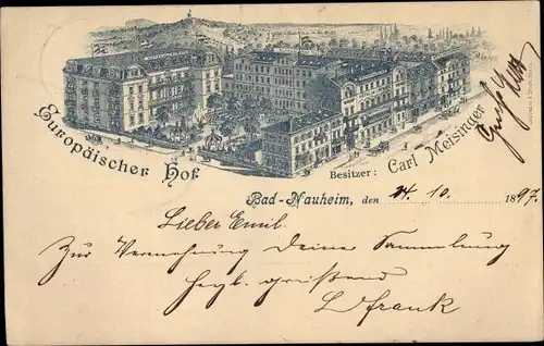 Litho Bad Nauheim in Hessen, Europäischer Hof