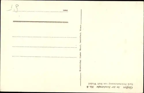 Künstler Ak Winkel, Karl, Gießen an der Lahn Hessen, An der Sandstraße, Nummer 8