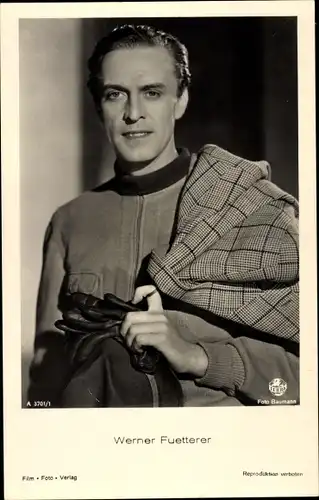 Ak Schauspieler Werner Fuetterer, Terra Film A 3701 1, Leichtes Blut, Portrait