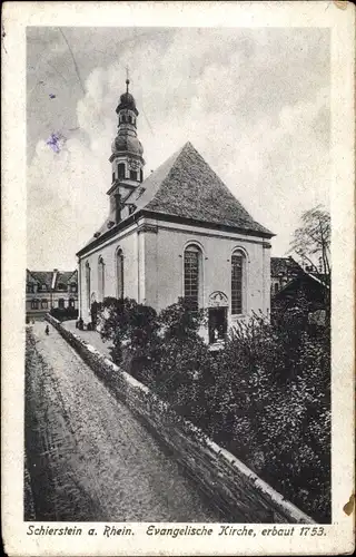 Ak Schierstein Wiesbaden in Hessen, Evang. Kirche
