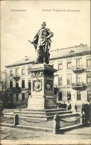 Ak Wiesbaden in Hessen, Kaiser-Friedrich-Denkmal