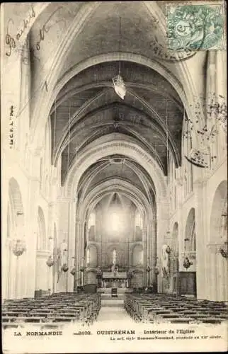 Ak Ouistreham Calvados, Interieur de l'Eglise