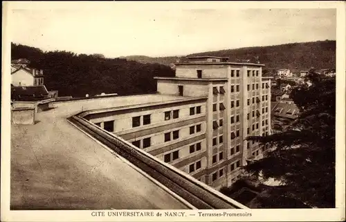 Ak Nancy Meurthe et Moselle, Terrasses Promenoirs