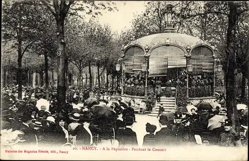 Ak Nancy Meurthe et Moselle, A la Pepiniere, Pendant le Concert