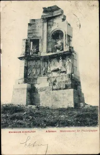 Ak Athen Griechenland, Monument de Philopappe