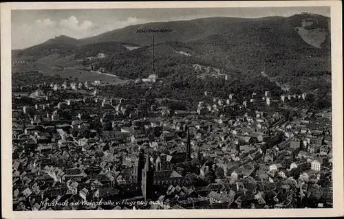 Ak Haardt an der Weinstraße Neustadt a. d. W., Fliegeraufnahme vom Ort, Hotel Haus Kohler