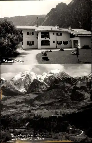 Foto Ak Schönau am Königssee Oberbayern, Gesamtansicht, Pension Sonnenhof