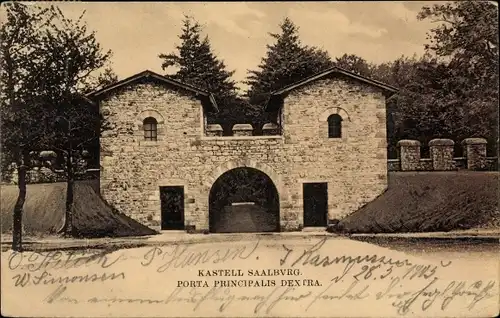 Ak Bad Homburg vor der Höhe Hessen, Römerkastell Kastell Saalburg, Porta Principalis Dextra