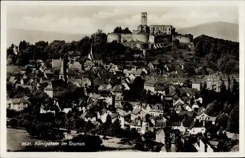 Ak Königstein im Taunus, Blick zur Burgruine