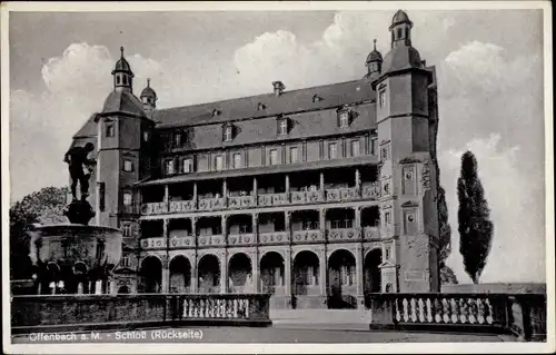 Ak Offenbach am Main Hessen, Schloss, Rückseite