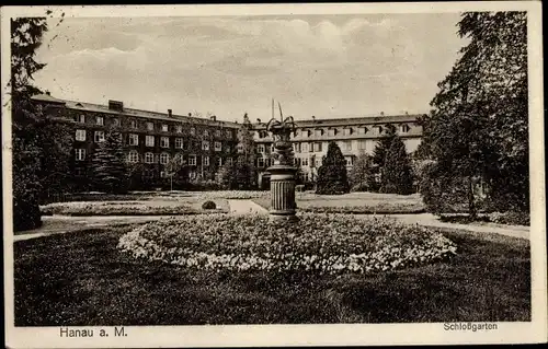 Ak Hanau am Main, Schloss Philippsruhe, Schlossgarten