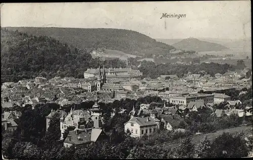 Ak Meiningen in Thüringen, Blick über die Stadt