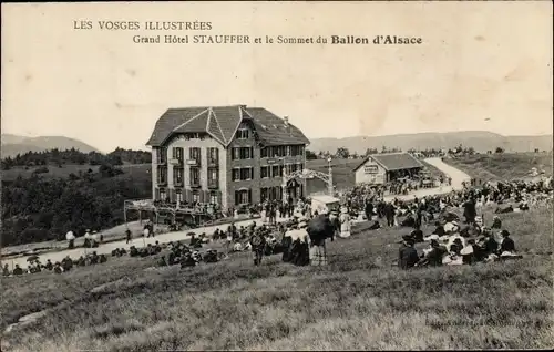 Ak Ballon d'Alsace Vosges, Grand Hotel Stauffer, Le Sommet du Ballon d'Alsace