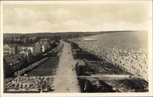 Ak Ostseebad Warnemünde Rostock, Promenade, Strand