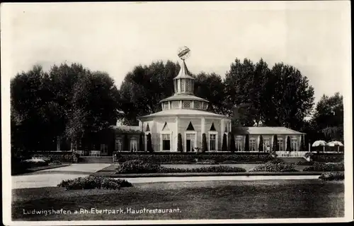 Ak Ludwigshafen am Rhein, Ebertpark, Hauptrestaurant