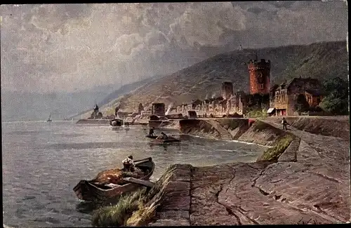 Künstler Ak Rüdesheim am Rhein, Ehrenfels