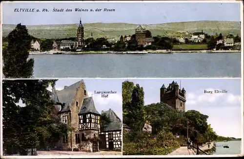 Ak Eltville am Rhein Hessen, Langwerther Hof, Gesamtansicht, Burg Eltville