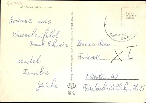 Ak Waischenfeld in der Fränkischen Schweiz Bayern, Teilansicht