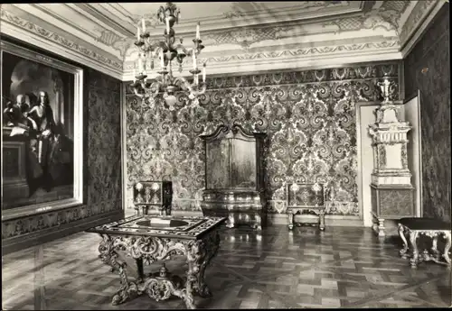 Ak Moritzburg in Sachsen, Schloss Moritzburg, Kurfürstenzimmer 2