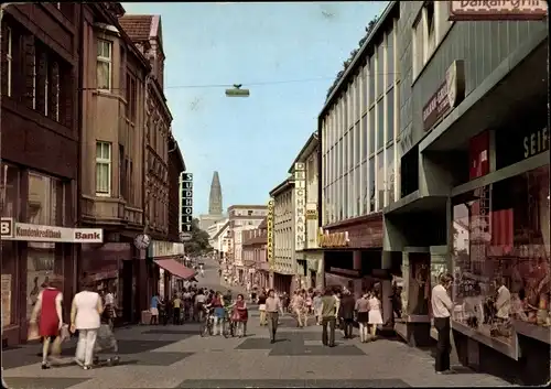 Ak Rheine in Westfalen, Emsstraße, Geschäfte u. Passanten