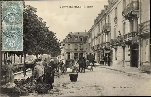 Ak Contrexéville Lothringen Vosges, Quai Salaberry