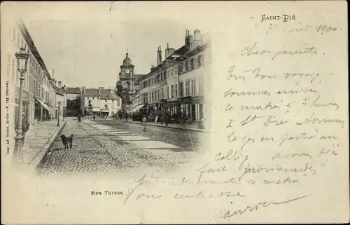 Ak Saint Dié des Vosges, Rue Thiers