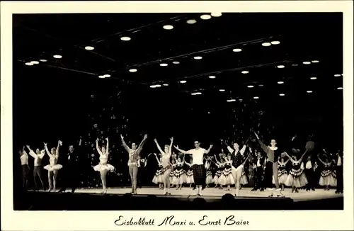 Ak Eisballett Maxi und Ernst Baier, Eiskunstläufer