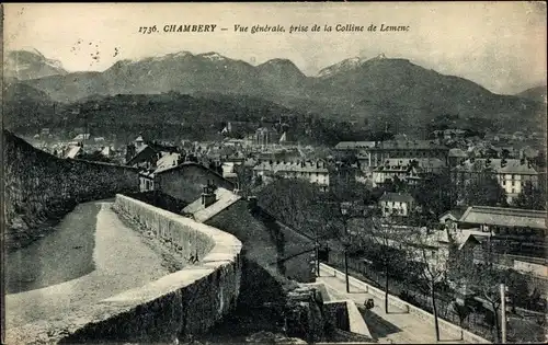 Ak Chambery Savoie, Vue generale, prise de la Colline de Lemenc
