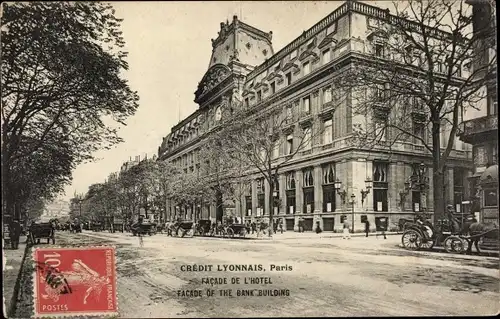 Ak Paris, Credit Lyonnais, Facade de l'Hotel