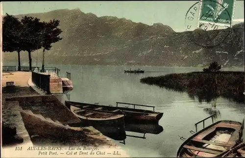 Ak Aix les Bains Savoie, Lac du Bourget, Petit Port