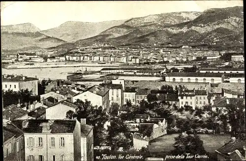 Ak Toulon Var, Vue Generale prise de la Tour Carree