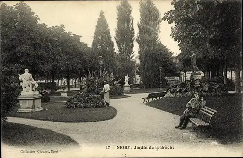 Ak Niort Deux Sèvres, Jardin de la Breche