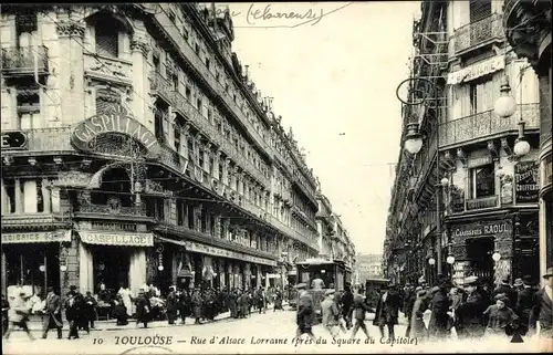 Ak Toulouse Haute Garonne, Rue d'Alsace Lorraine