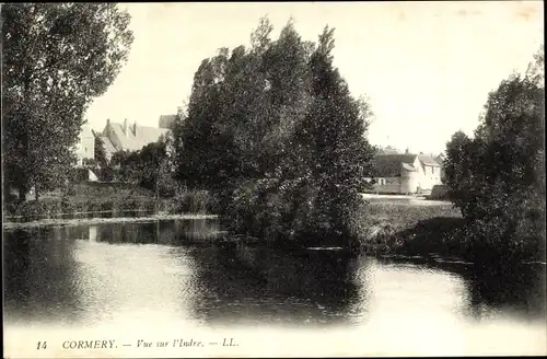 Ak Cormery Indre et Loire, Vue sur l'Indre