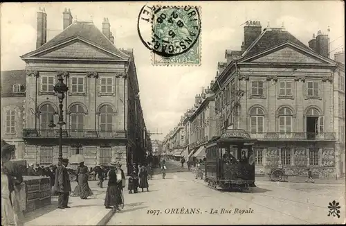 Ak Orléans Loiret, La Rue Royale