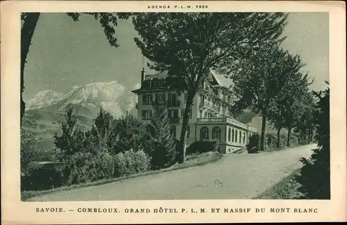 Ak Combloux Haute Savoie, Grand Hotel PLM, Massif du Mont Blanc