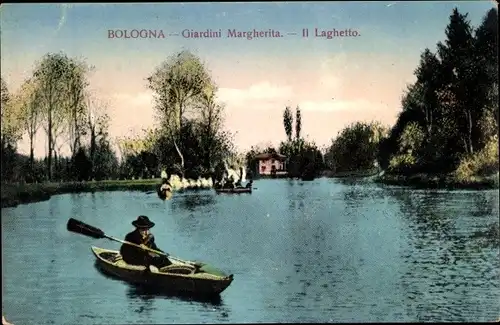 Ak Bologna Emilia Romagna, Giardini Margherita, Il Laghetto, Boot