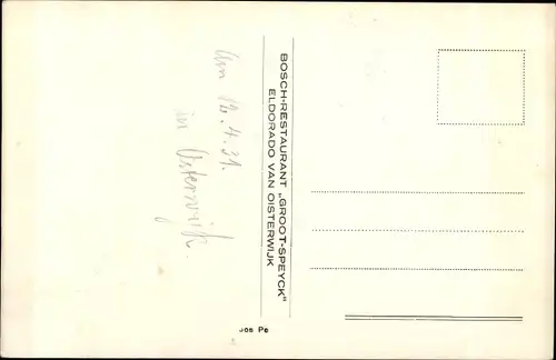 Ak Oisterwijk Nordbrabant Niederlande, Speyckven