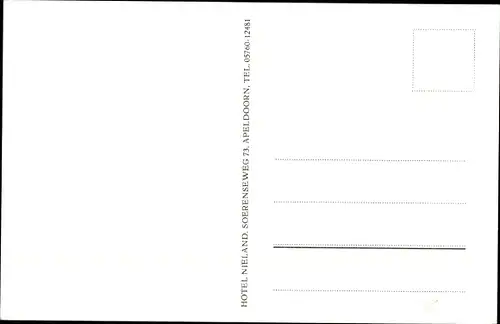 Ak Apeldoorn Gelderland, Hotel Nieland