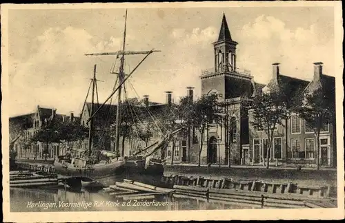 Ak Harlingen Friesland Niederlande, Voormalige R. K. Kerk a. d. Zuiderhaven