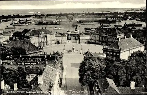 Ak København Kopenhagen Dänemark, Udsigt over Amalienborg Slotsplads