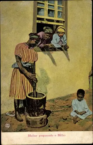 Ak Mulher preparando o Milho, Afrikanerinnen