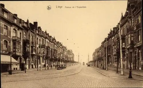 Ak Liège Lüttich Wallonien, Avenue de l'Exposition