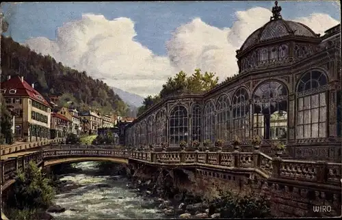 Künstler Ak Bad Wildbad im Kreis Calw Baden Württemberg, Trinkhalle, WIRO Nr. 2739 A