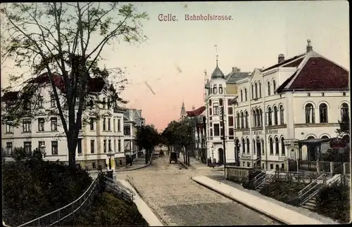 Ak Celle in Niedersachsen, Eingang zur Stadt, Bahnhofshotel