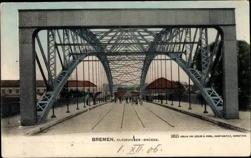 Ak Lesum Bremen, Kleinweber Brücke