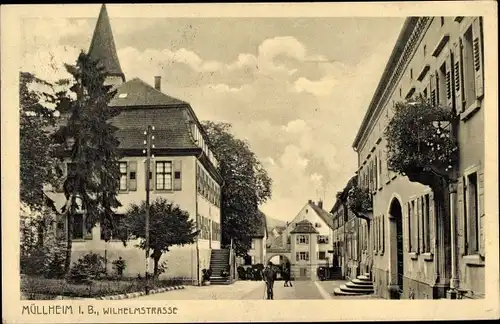 Ak Müllheim in Baden Markgräflerland, Wilhelmstraße